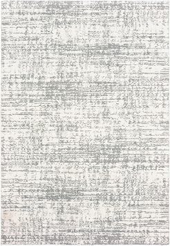 Oriental Weavers Verona Area Rug - 1803H - 2 x 3 - in Ivory/Grey - Plush Soft Shag, Modern Style, Stain Resistant, Cushion Feel, Entryway, Bathroom Accent Rug