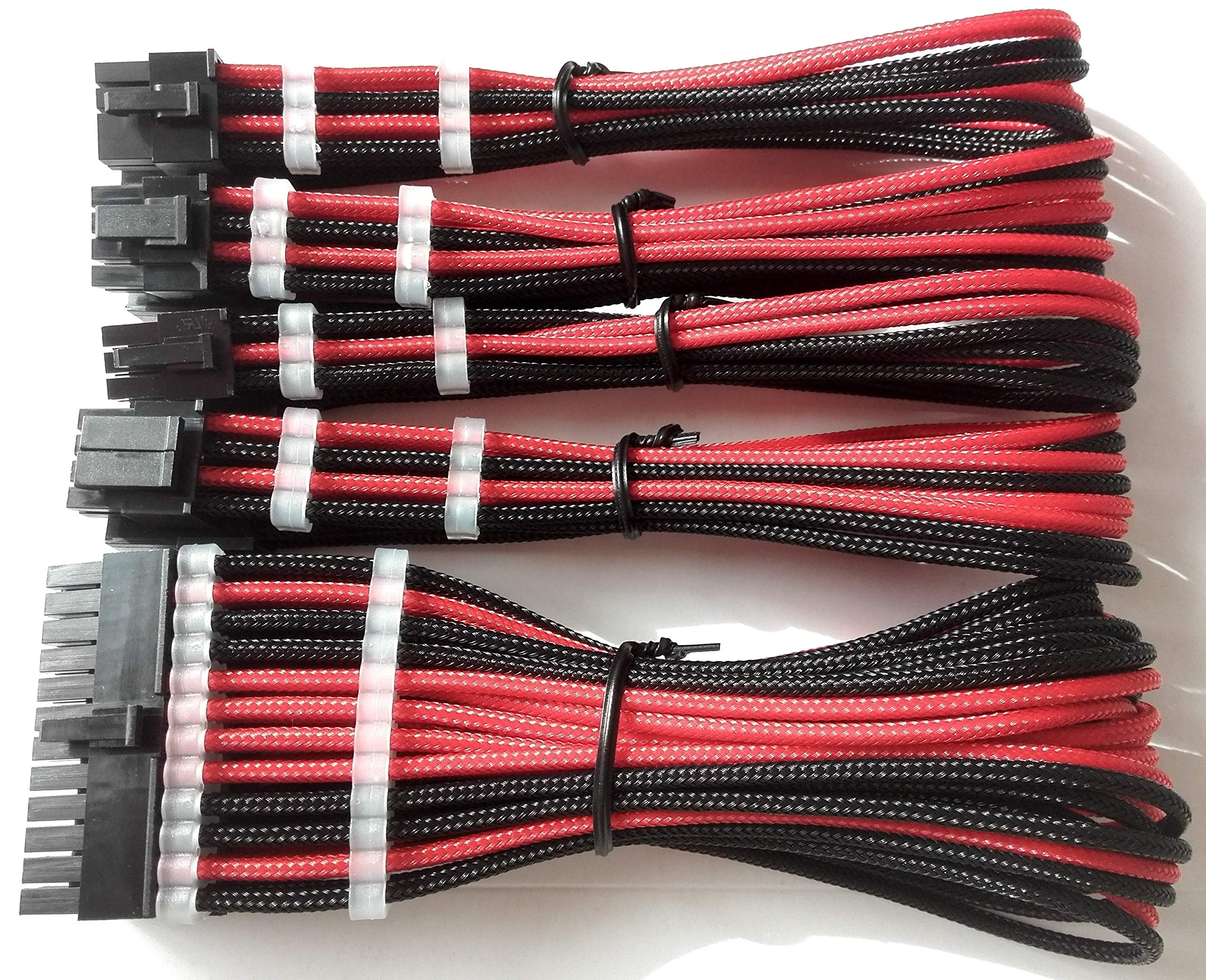 PC電源ケーブルセット 黒 Amazon | PC電源ユニット延長スリーブケーブルセット スリーブ