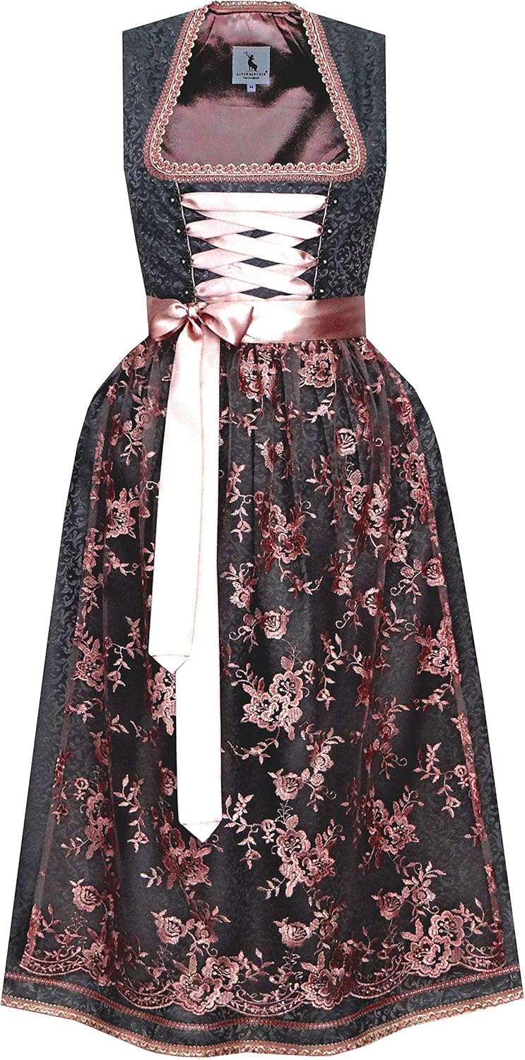 Alpenmärchen Annegret ALM945 Costume folklorique Dirndl Midi de la
