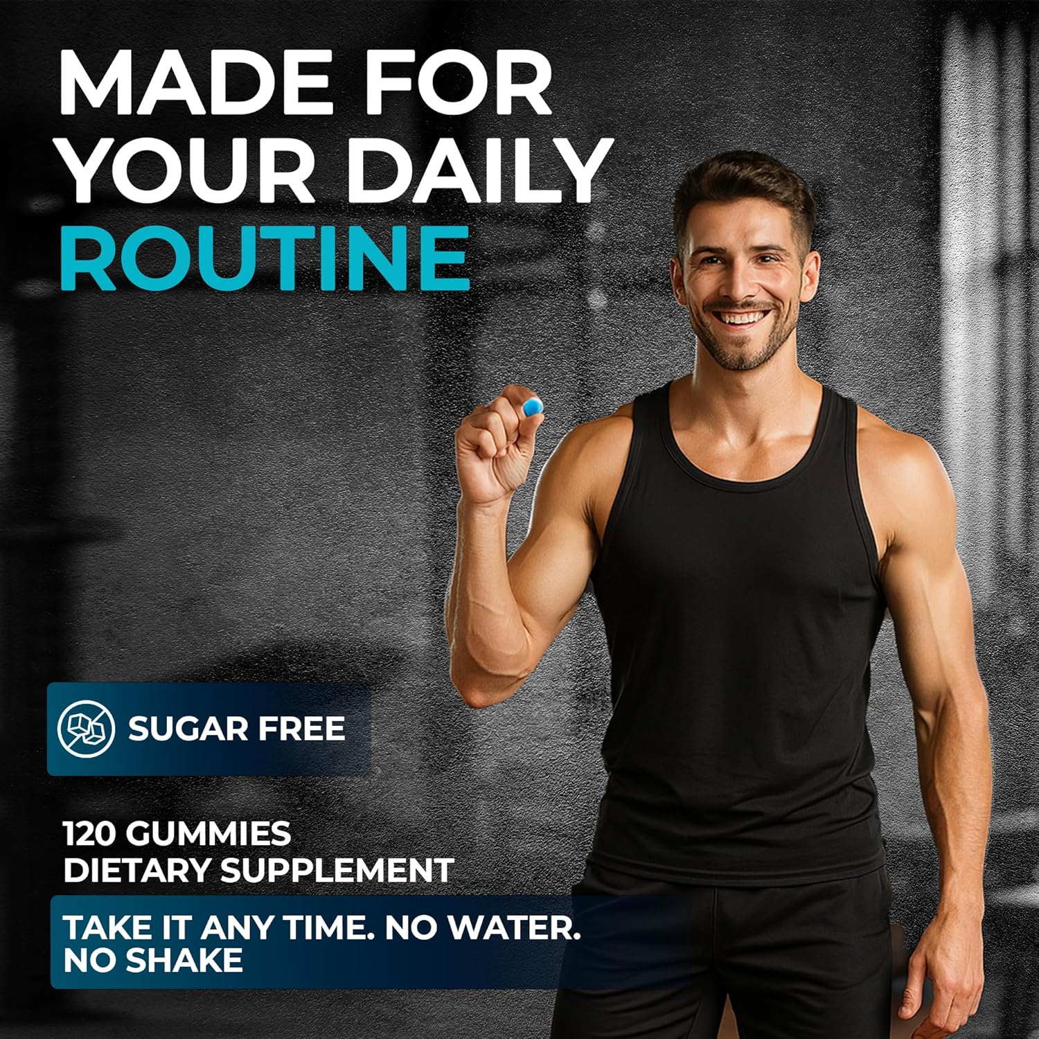 Urolithin A 2500mg + Creatine 5000mg Gummies with CoQ10 & Magnesium – Sugar Free Vegan Muscle Strength, Recovery & Cellular Energy Support – 120 Count Workout Endurance Stack