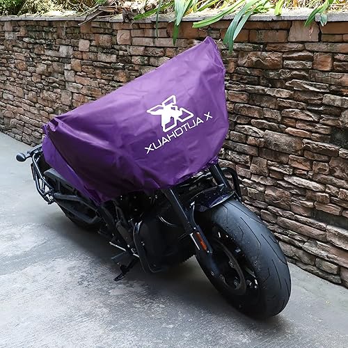 Vista 56 de X AUTOHAUX Funda para motocicleta, ligera, media cubierta, impermeable, para exteriores, lluvia, polvo, color plateado, tamaño XL, para la mayoría