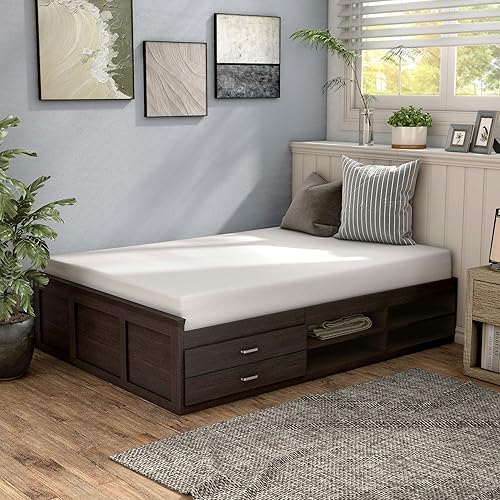 Nixy - Colchón matrimonial de espuma de 8 pulgadas en una caja, espuma de carbón de bambú de alta densidad, espuma de apoyo de espuma de soporte,