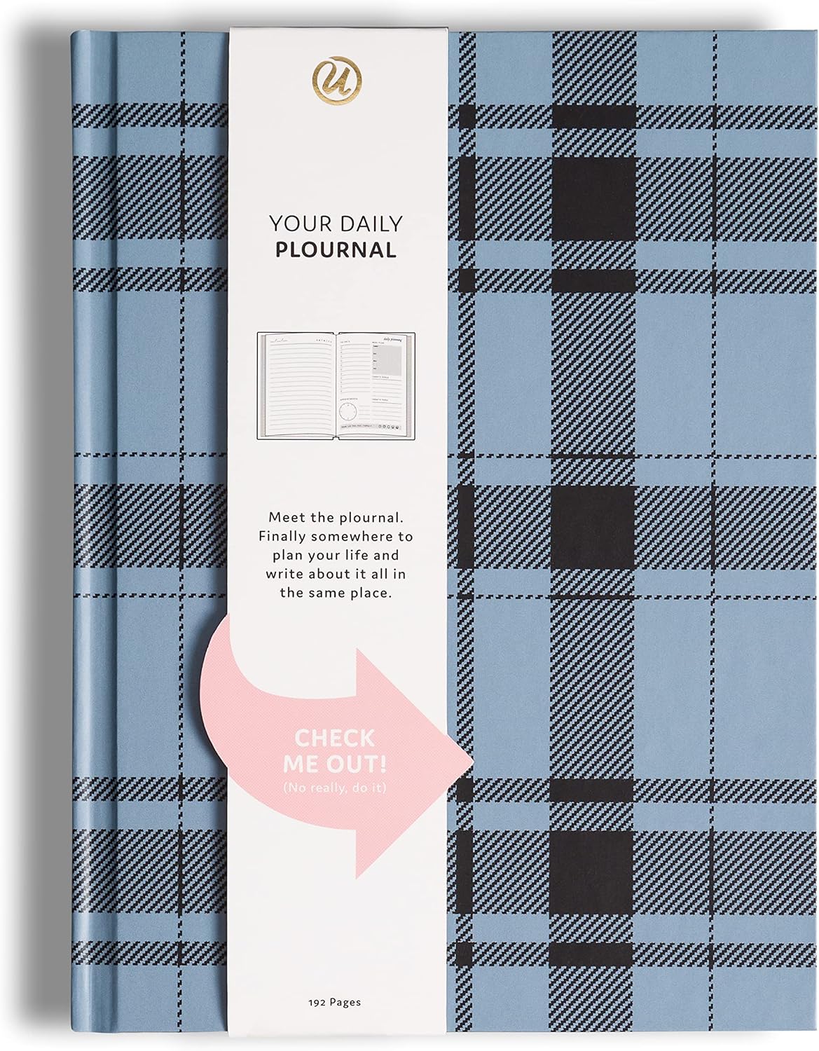 U Brands Daily Clueless Plournal, Hardbound, 8 x 6 Inches, Office Supplies, 192 Pages, 1 Count
