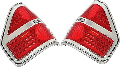Miniatura 9 de KUAFU Luces traseras, lámpara de freno compatible con Ford F150 2009-2014, repuesto para FO2818143 FO2819143 BL3Z13405B BL3Z13404B carcasa cromada