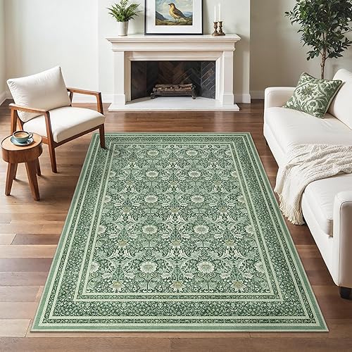 Miniatura 37 de Bavni Alfombra vintage floral de 2 pies 6 pulgadas x 10 pies, antideslizante, alfombra de pasillo y cocina, alfombra ligera lavable para entrada,