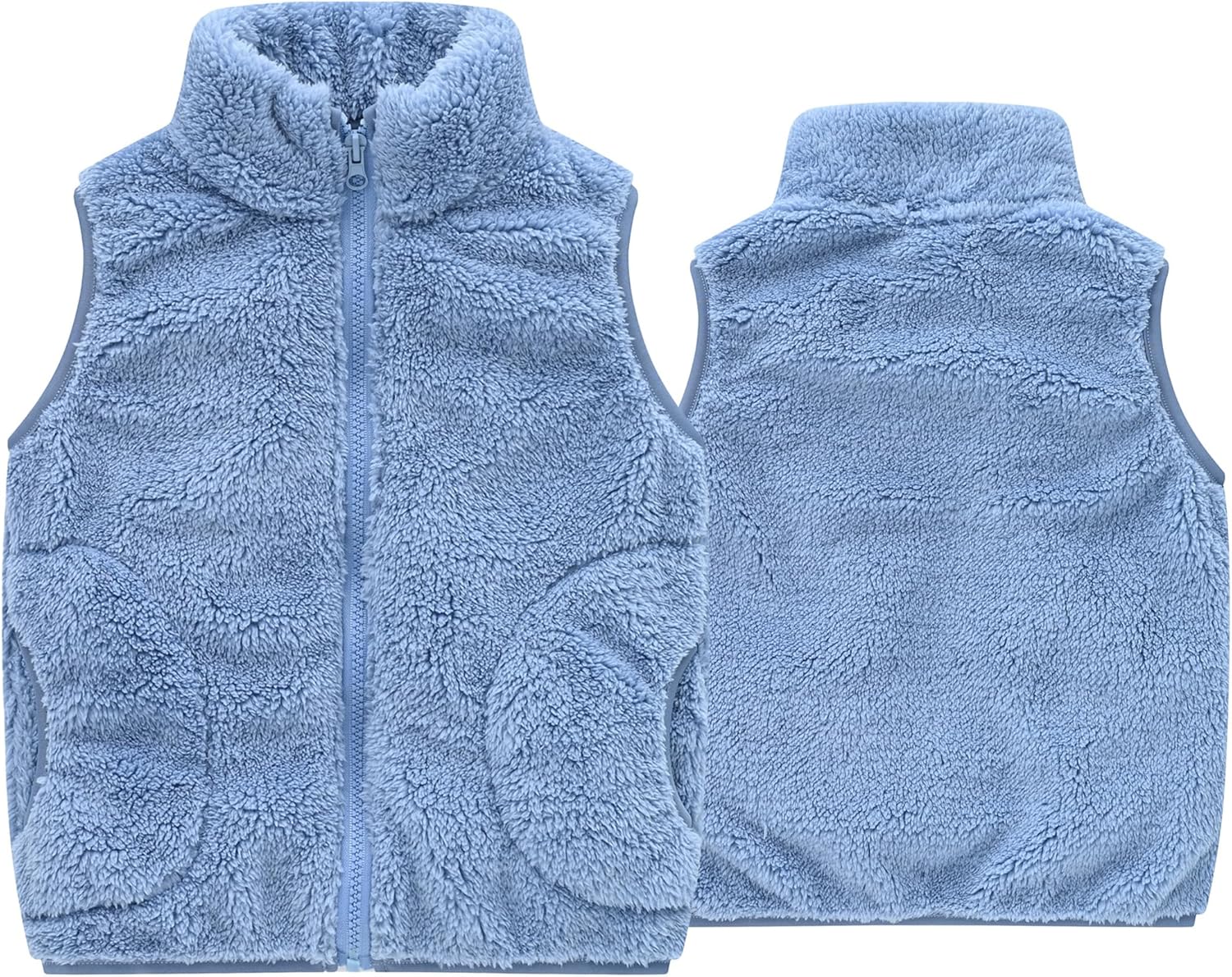 FEOYA Fille Gilet Sans Manches Fermeture Éclair Enfant Veste