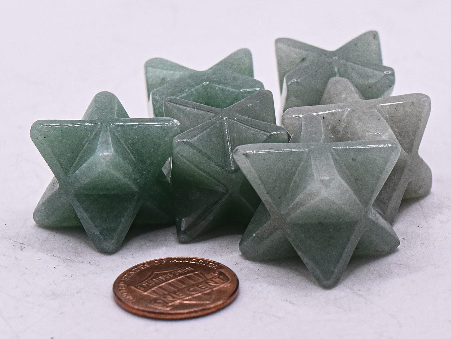 5PCs 29mm Soft Green Aventurine 8 Point Merkaba Stars Polished Natural Gemstone Crystal Mineral Palm Stone Sacred Geometry Stars - China