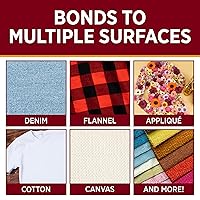 Vista 4 de Aleene's Adhesivo de tela Fusion de 2 onzas líquidas, paquete de 3, pegamento de tela lavable para ropa, mezclilla, cuero, poliéster, algodón