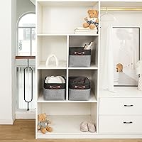 Vista 51 de OrganiHaus Narrow Storage Bins 15x06in, Small Closet Bins for Shelves, Bathroom Storage Baskets for Shelves, Narrow Baskets, Fabric Organizer with