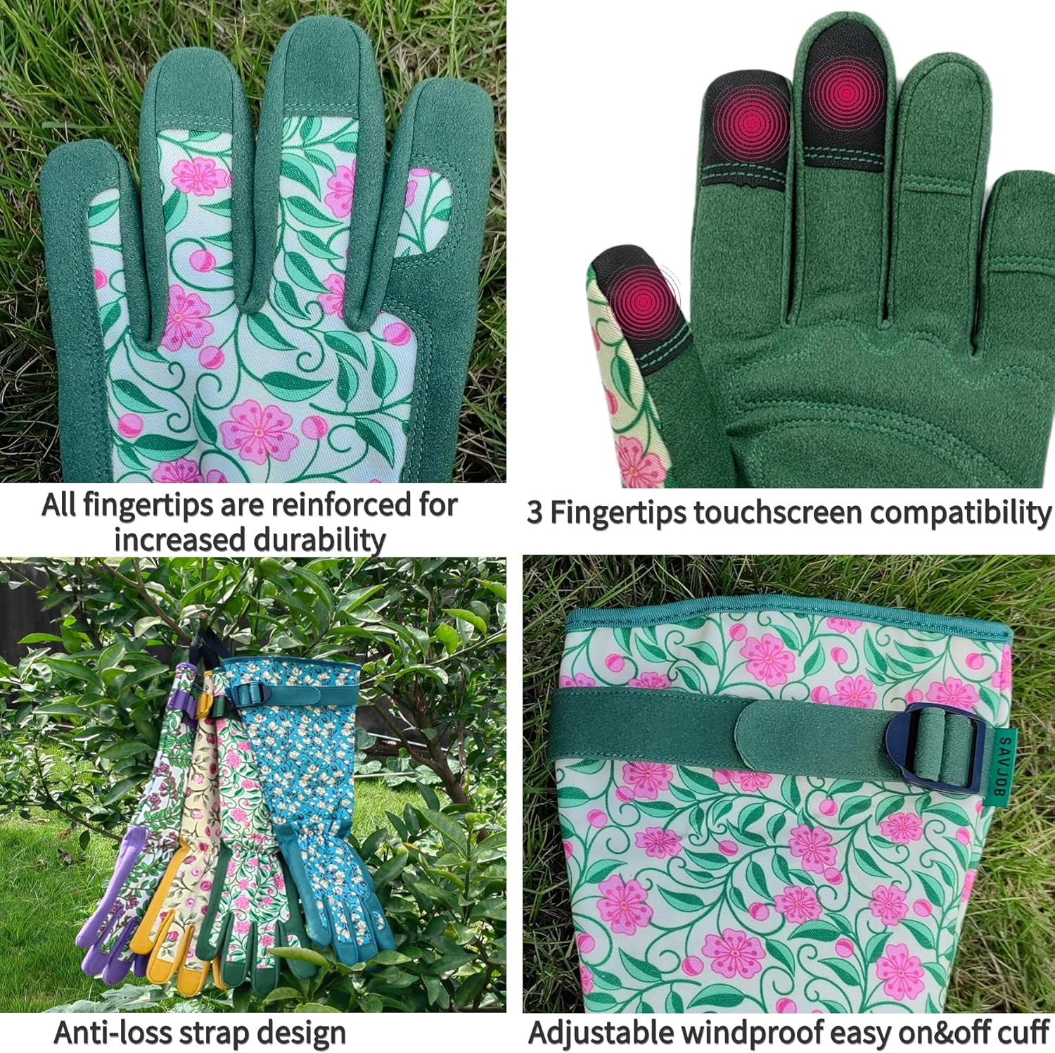 Thorn-proof Gardening and Garden Gloves,Durable Long Rose Yard Work Glove,Gifts for Men Women,Touchscreen - Image 4
