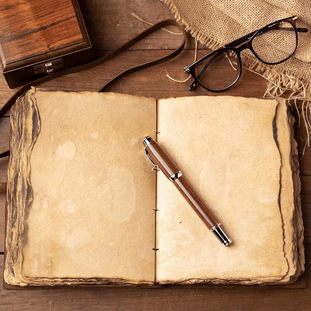 ALCRAFT Leather Journal Vintage Leather Bound Journal Handmade Antique Cover 15.24 X 11.43 CM