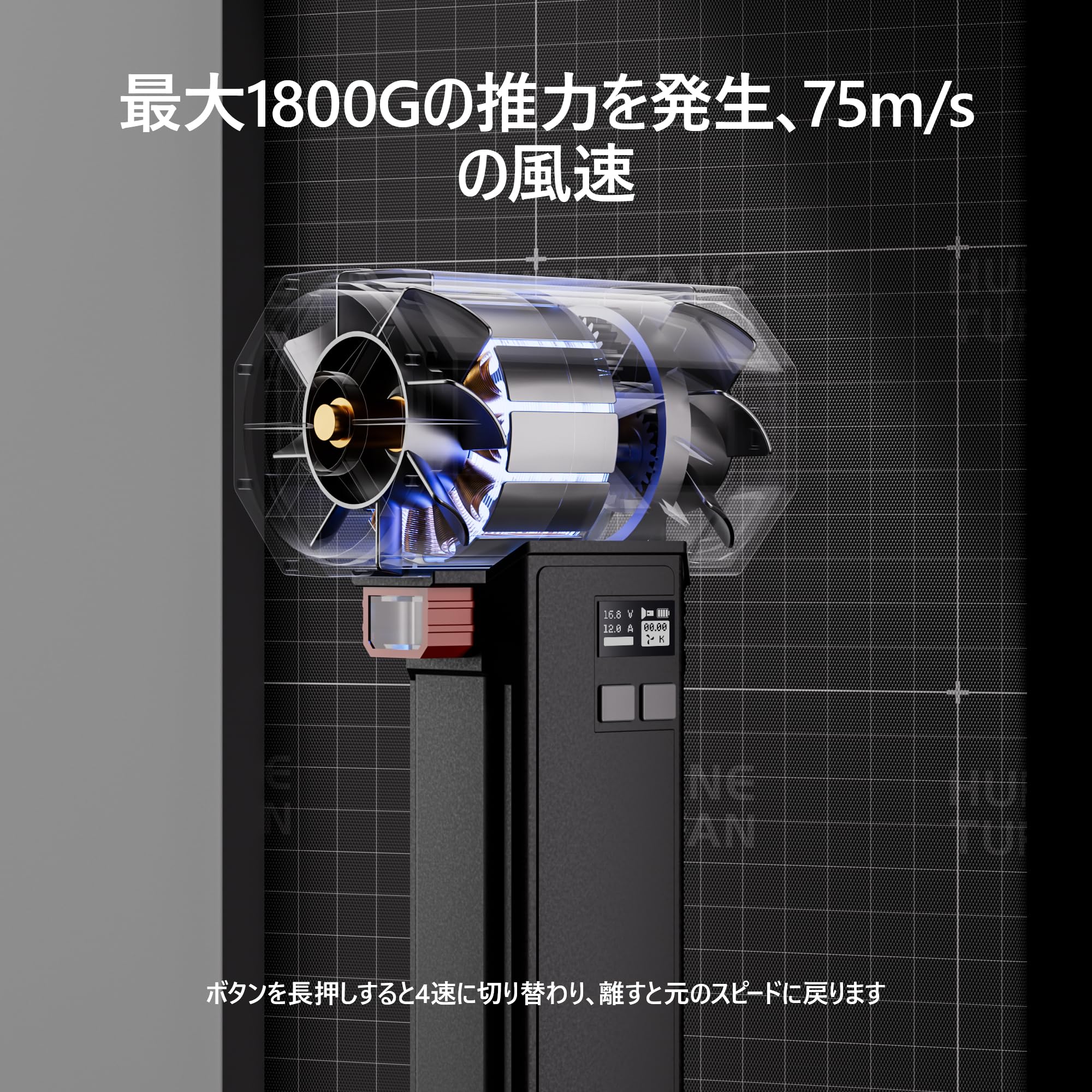 Amazon.co.jp: 洗車 最強 ブロワー 【1800g超強推力・220MPH圧倒的な