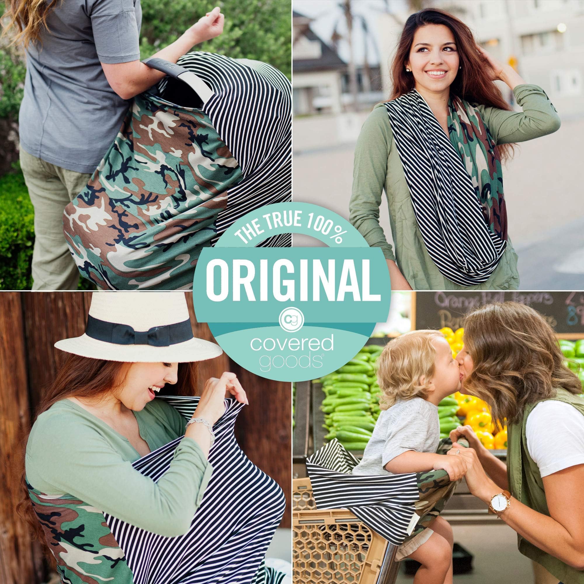 Covered Goods-Nursing Covers for Women, Multipurpose Scarf for Breastfeeding, Baby Carrier Cover and Styling Cloth with Unique Patterns