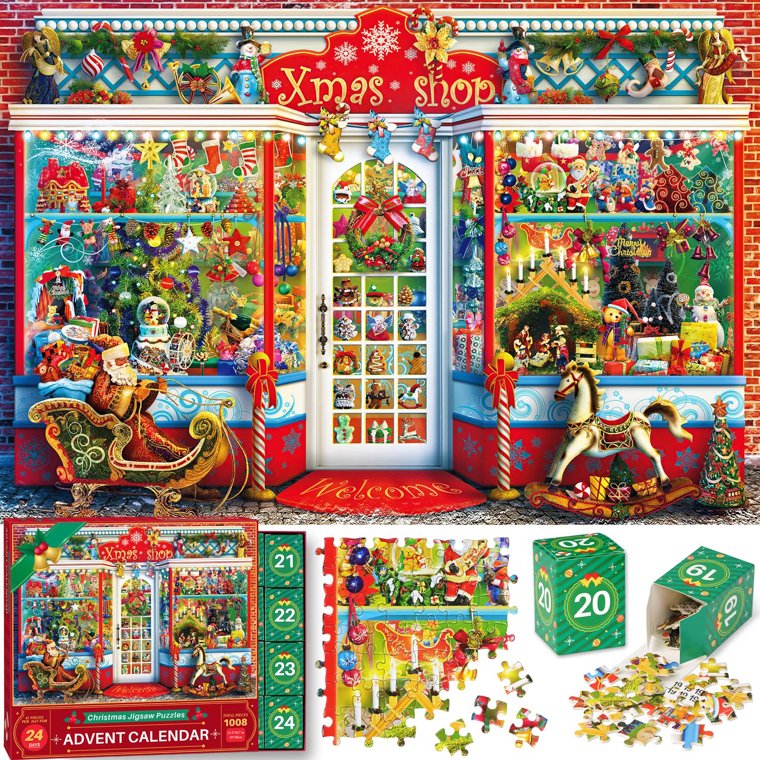 アドベントカレンダー　サンタイズカミング Amazon.com: Ciesa Advent Calendar 2025 Jigsaw Puzzle