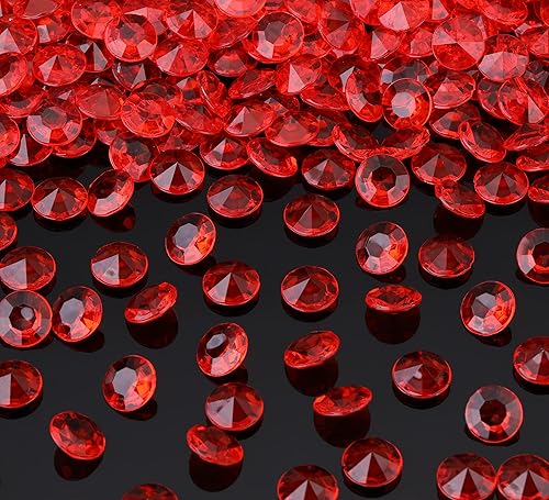 Gajozon 1000 piezas de diamantes acrílicos de 0.47 pulgadas, gemas acrílicas, piedras preciosas dispersas para mesa de boda, decoraciones de fiesta