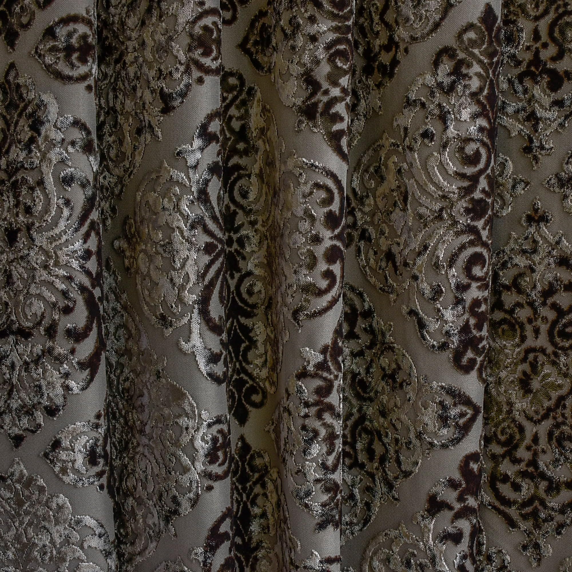 Tienda de tejidos directa Gris carbón Tejido de terciopelo jacquard Tela Por metro, 7 metros continuos 137 centímetros ancho Damasco Gris Al por mayor Terciopelo Tapicería Tela para Cortinas