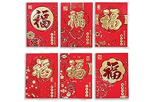 Chinese New Year Red Envelopes - Premium Pack of 36