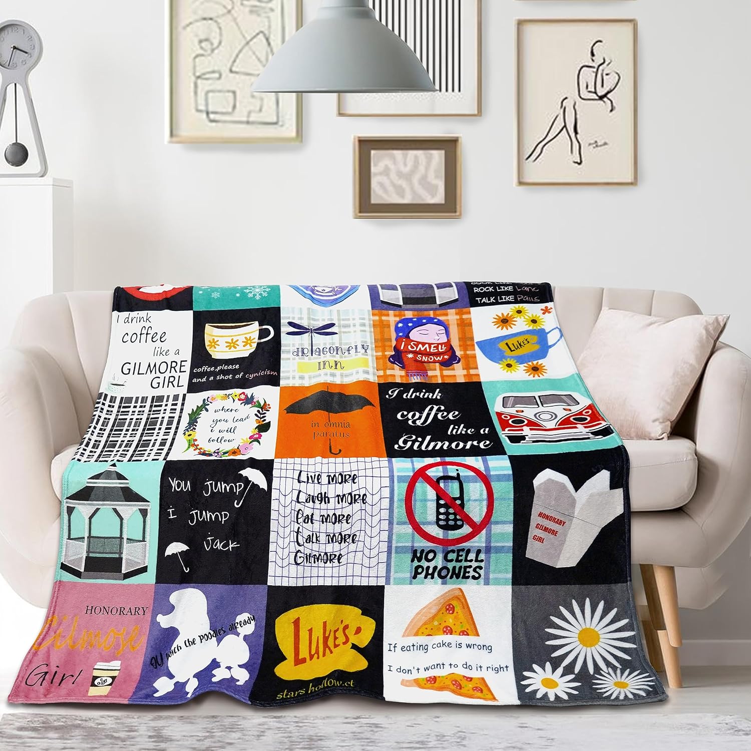 Throw Blanket All Season Blankets Gifts Flannel Fleece