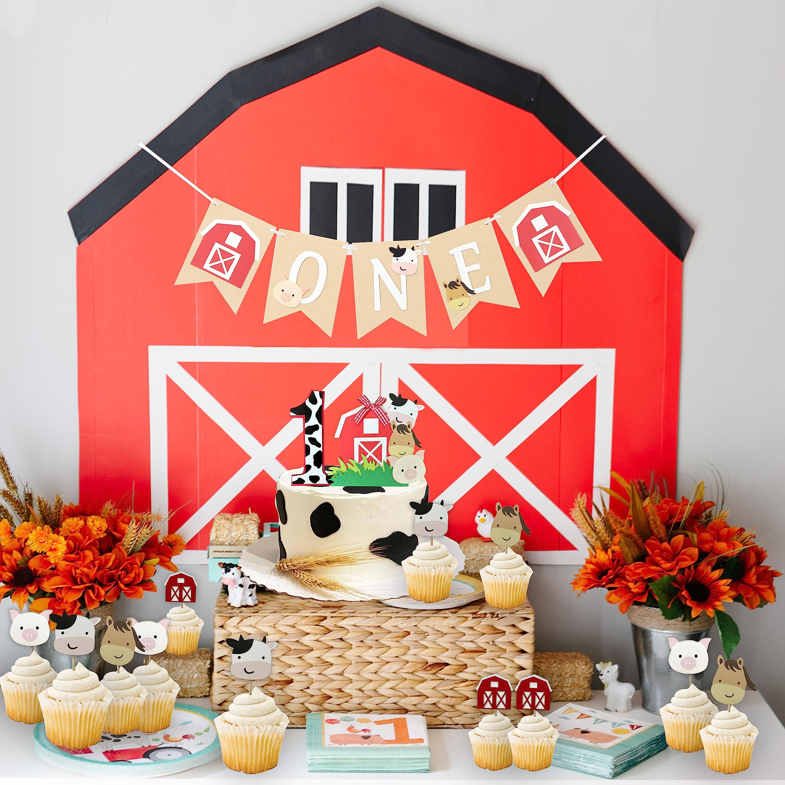 Cowgirl High Chair Banner – Farm Themed 'Holy Cow I'm One' First Birthday Decor, Girl's Cow 1st Birthday Party