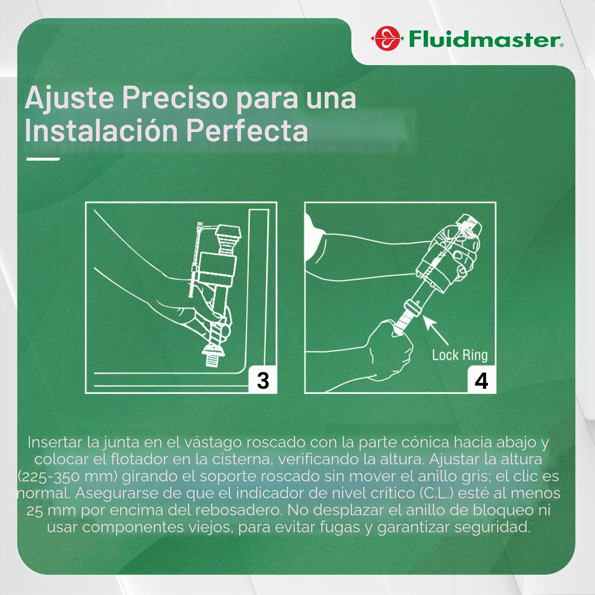 Fluidmaster 407E - Flotador inferior, color neutro
