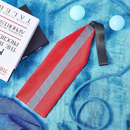 Miniatura 5 de Frienda Bandera de viaje de seguridad de 2 piezas para kayak, canoa, bandera de advertencia roja con cincha para kayak, SUP, remolque, canoas,