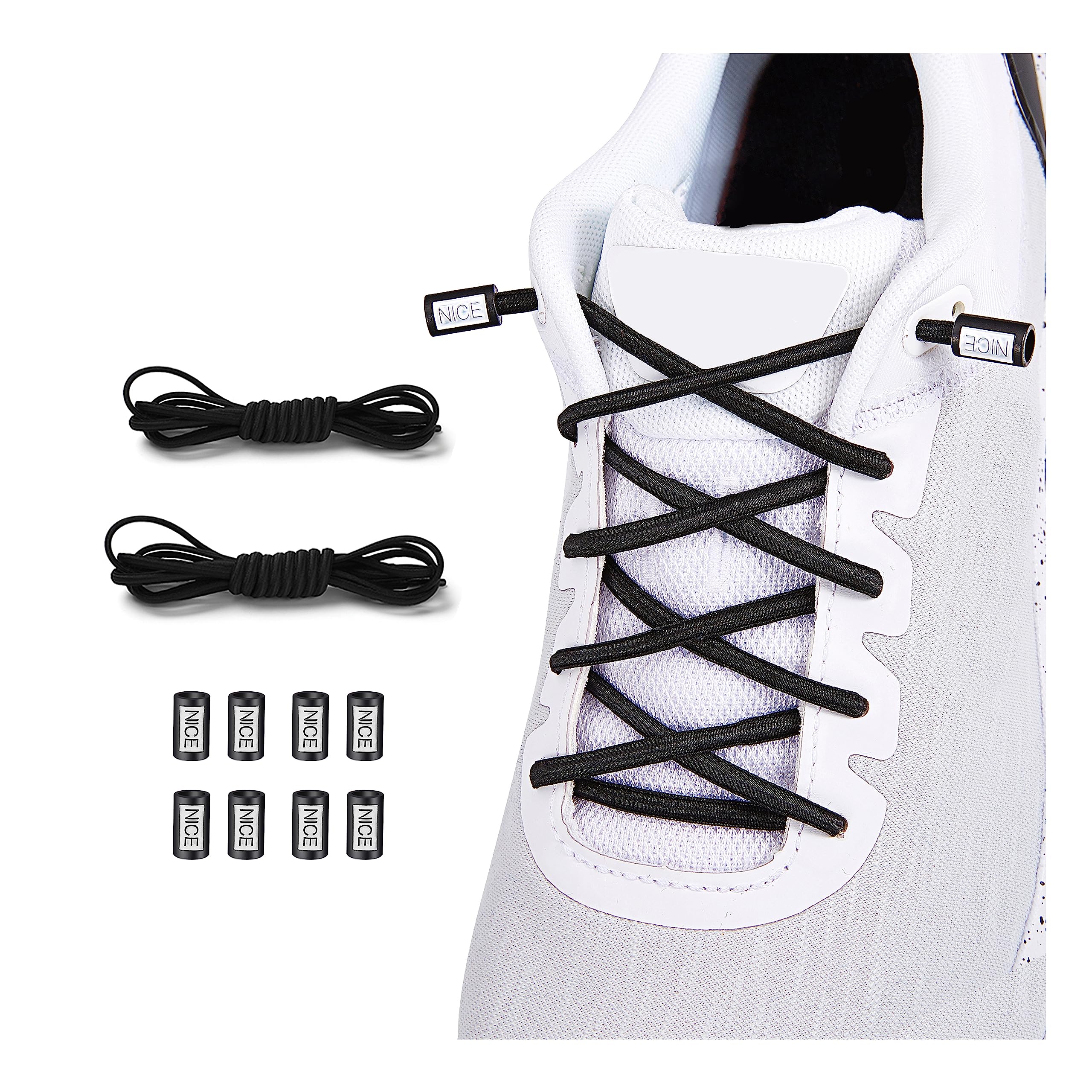 anan5202 Pairs Elastic Shoelaces - Elastic No Tie Shoe Laces For Adults,Kids,Elderly