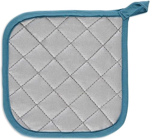 Miniatura 2 de DII Basic Terry Collection Acolchado 100% algodón, agarradera, azul tormenta, 3 piezas