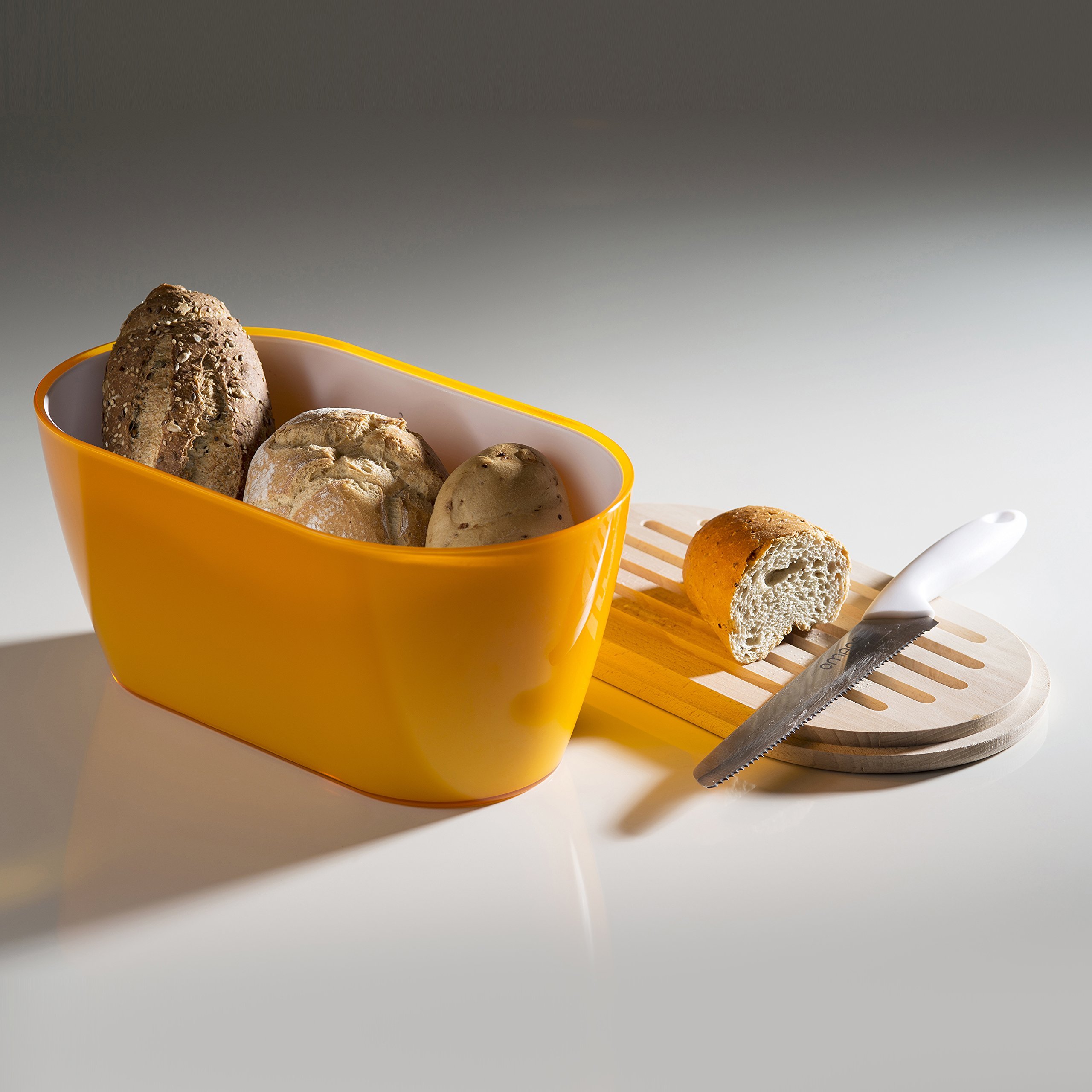 OMADA Portapane, Cassetta per Pane con Coperchio in Legno (34x19x H17 cm)