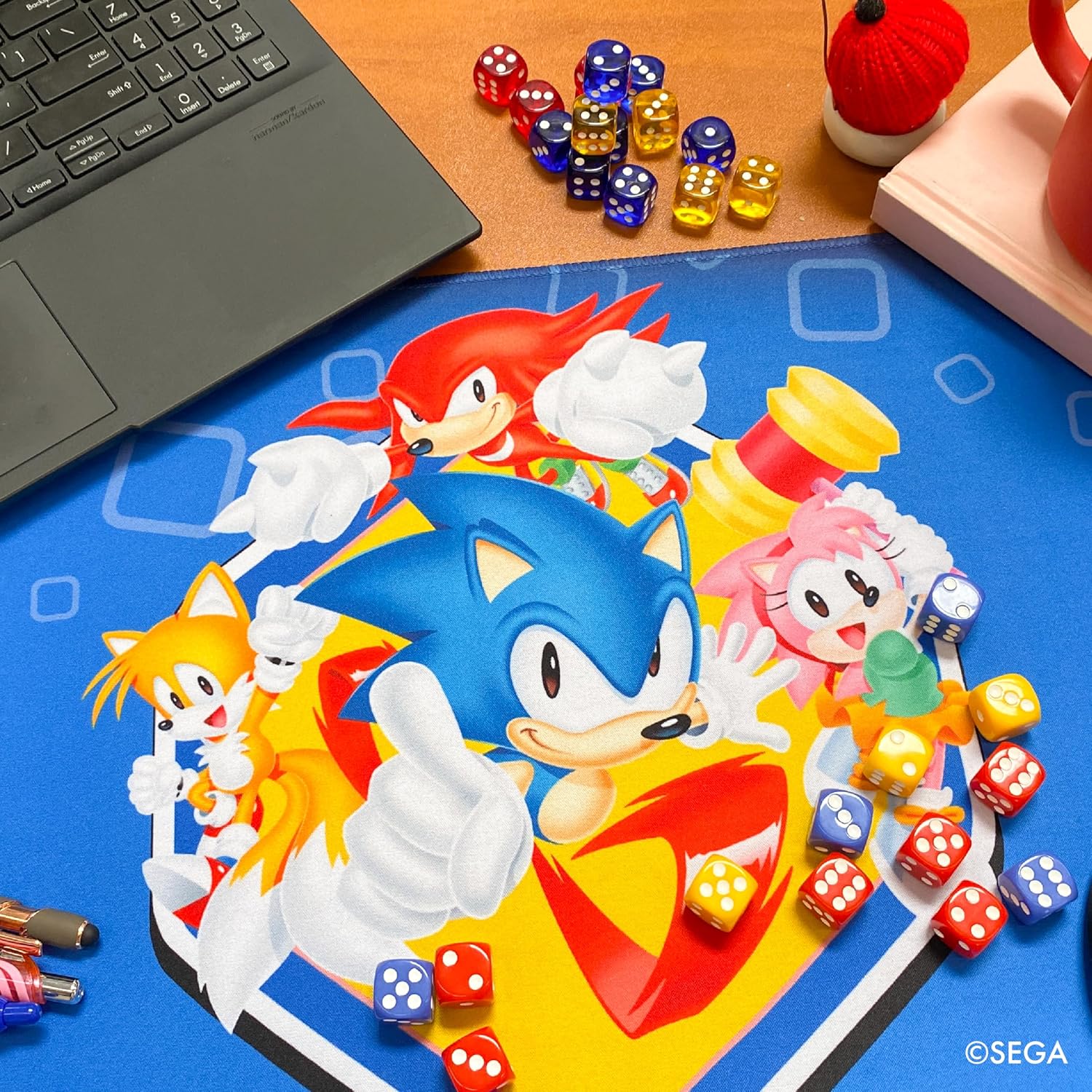 Sonic Roll Cast Playmat - Protects Game and Gaming Surface; use at Home or at tournaments or as a Desk pad