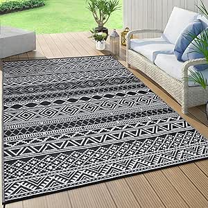 Amazon.com: 10x20 Rug Reversible Outdoor Rugs for Patio Decor ...