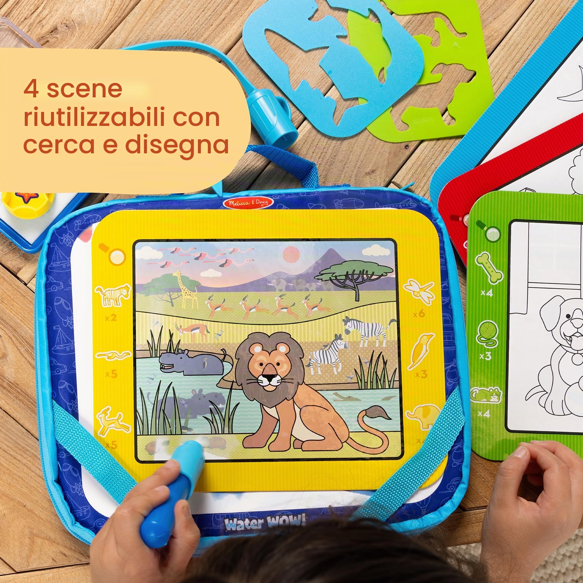 Melissa & Doug Water Wow Set da Disegno Multi attività Portatile con Colori a Sorpresa, Giocattolo da Viaggio Adatto dai 3 Anni in su