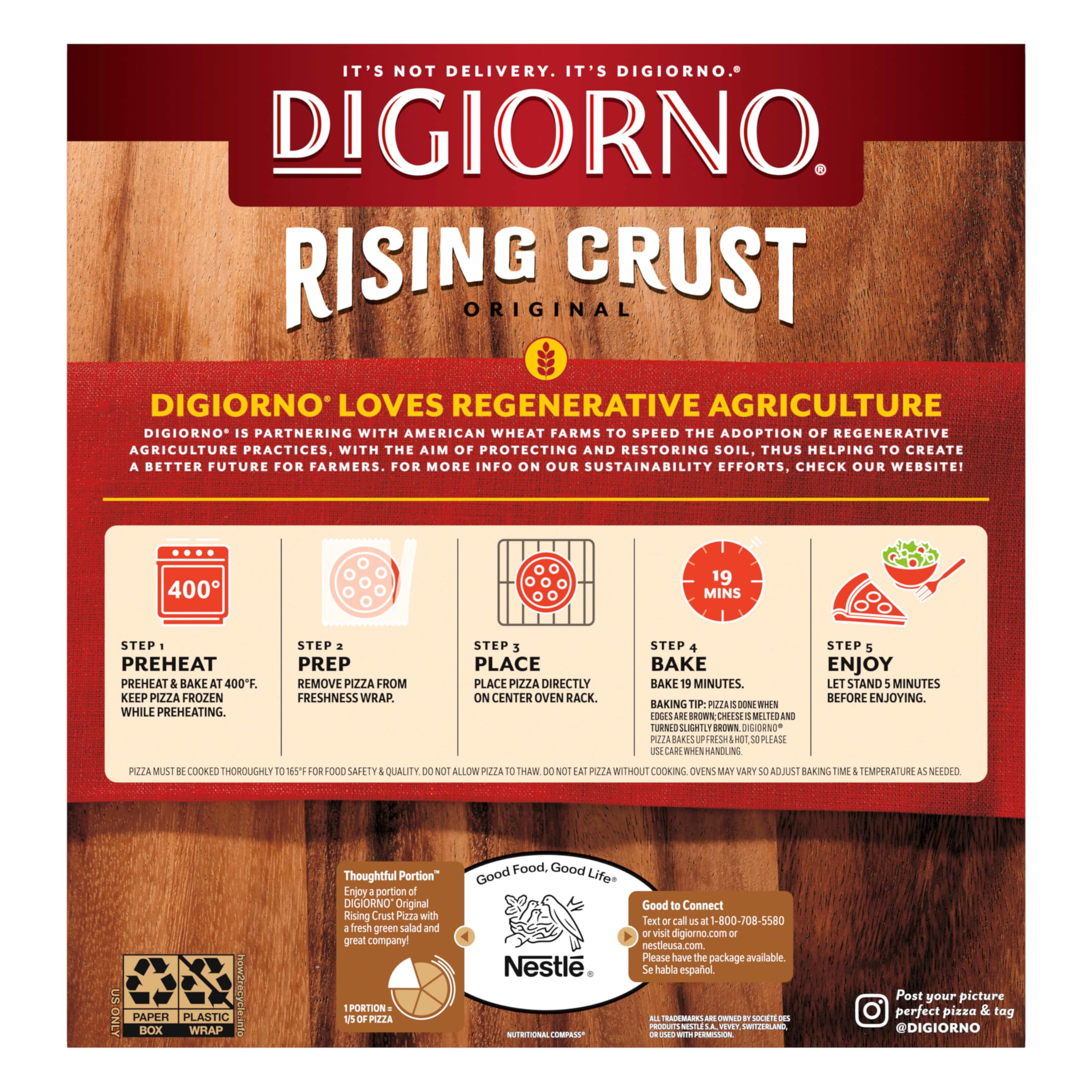 Digiorno Frozen Pizza Rising Crust Pepperoni Pizza 24 7 oz — view 12