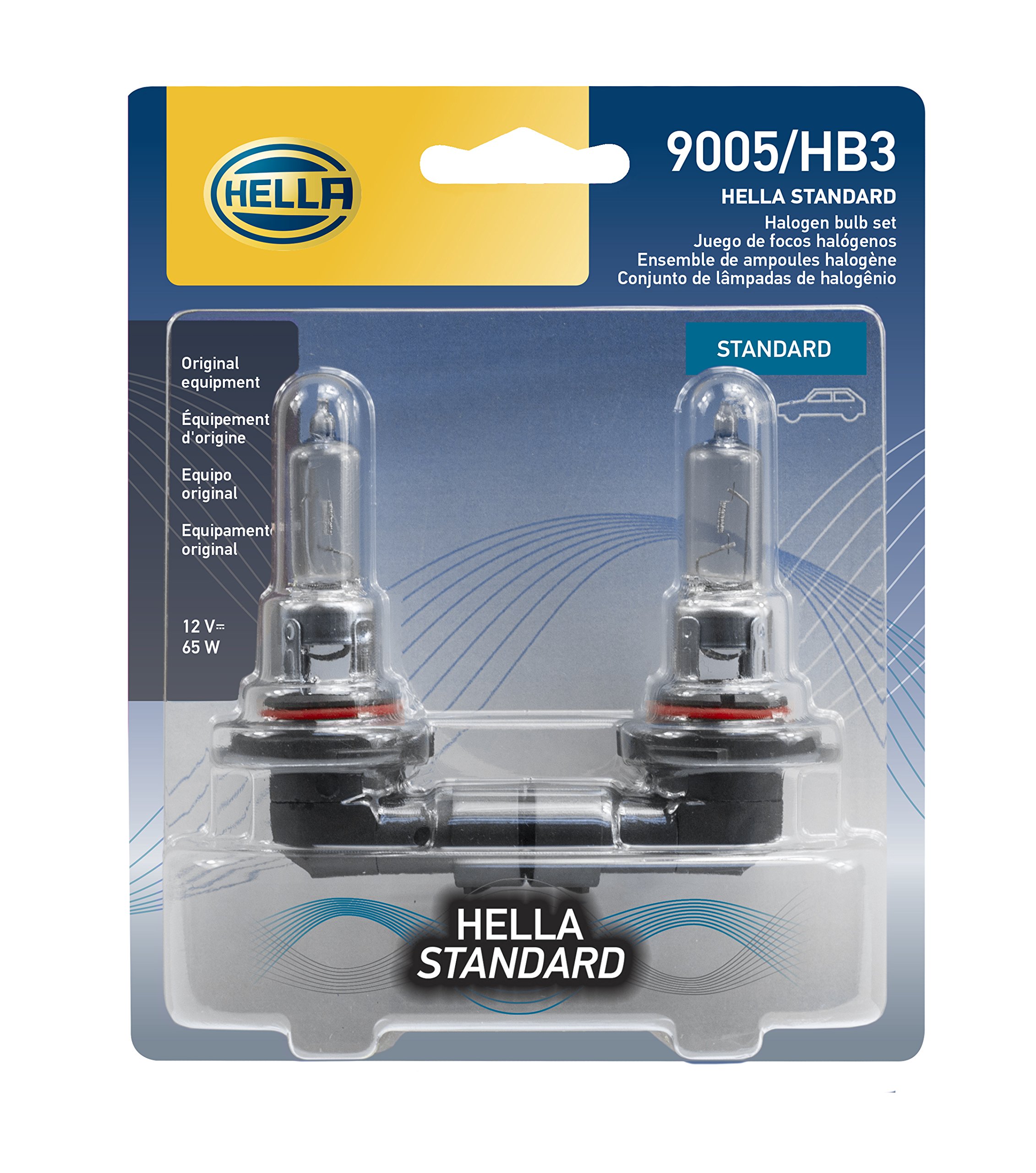 HELLA 9005 Twin Blister Halogen Bulbs