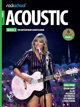 Rockschool - Acoustic Grade 2 | Guitar Sheet Music for Beginners | 6 Tracks from Iconic Rock and Pop Artists | Perfect Music Teacher Resource | Ideal Gift for Guitarists