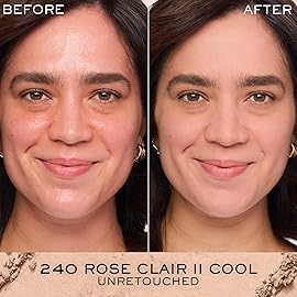 Lancme Dual Finish Powder Foundation - Natural Finish, Sheer-to-Full Coverage, Longwear Powder Foundation, Controls Shine - 240 Rose Clair II Cool