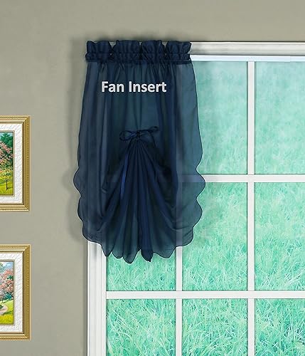 Vista 767 de Today's Curtain - Cortina Emelia de gasa original, panel de 84 pulgadas, negro, 60 pulgadas de ancho x 84 pulgadas de largo