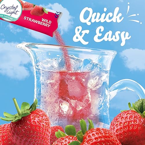 Miniatura 6 de Crystal Light Mezcla de bebidas en polvo de fresas silvestres bajas en calorías sin azúcar 6 paquetes de jarra