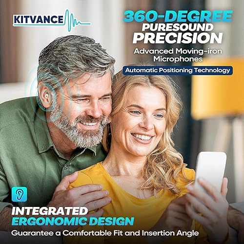 Miniatura 4 de Versión mejorada Audífonos para adultos mayores con micrófono doble, amplificadores de sonido recargables con cancelación de ruido, amplificadores