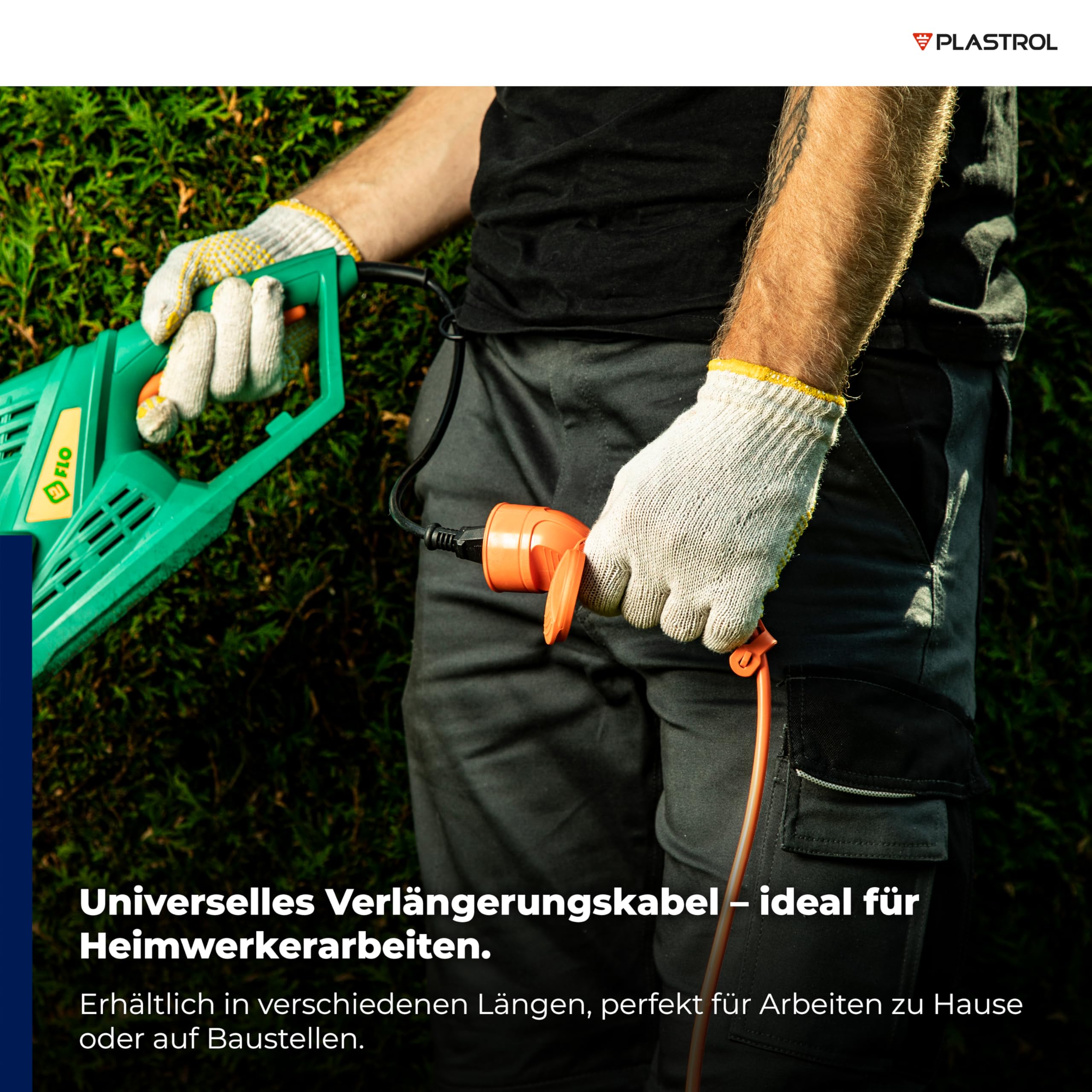 KEL Verlängerungskabel Steckdose - 50 m - Schuko Steckdosen Schutzkontakt Verlängerung - 16A IP44 230 V 3x1,5 mm² für den Außenbereich, Garten, Outdoor