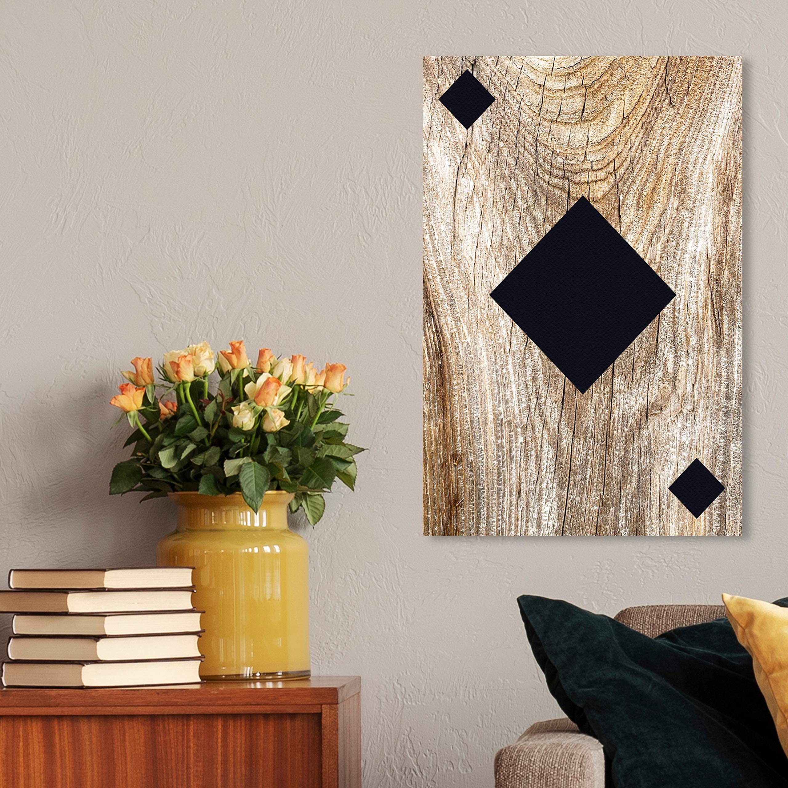 The Oliver Gal Artist Co。「ゴールドダイヤモンド」 The Oliver Gal Artist Co. Abstract Framed Wall Art Canvas