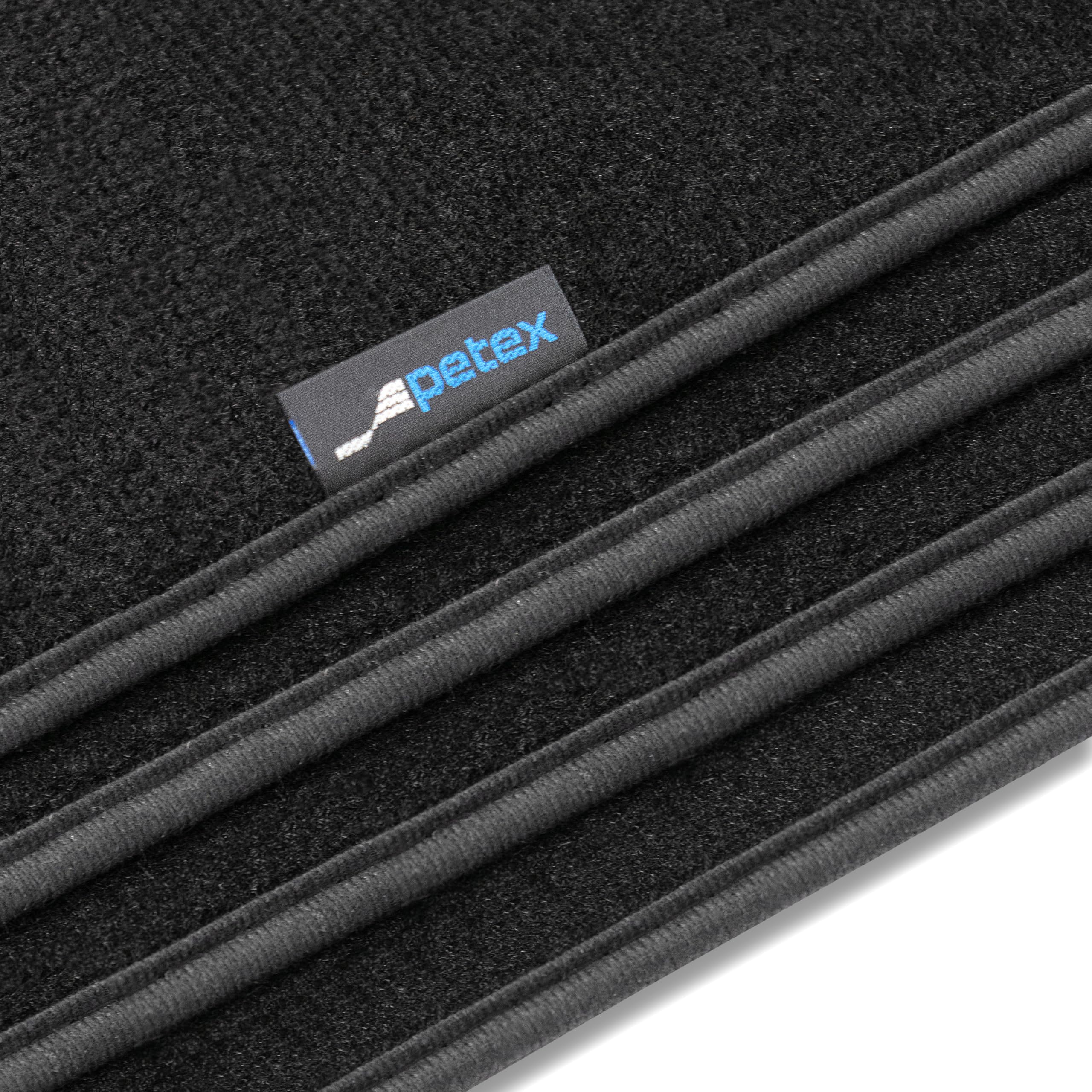 PETEX Auto Fussmatten Passform für Renault 5 E-Tech ab 10/2024, Autoteppich Set in Velours - Pluto, 3-teilig, schwarz