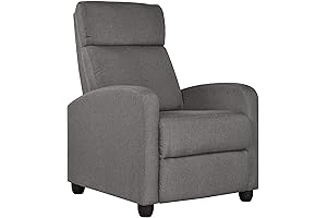 Cozy Haven: Yaheetech Fabric Recliner - Your Solo Sanctuary