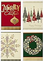 Hallmark Image Arts Christmas Boxed Cards Assortment Elegant Icons, 4 Foil Designs, 24 Cards with Envelopes