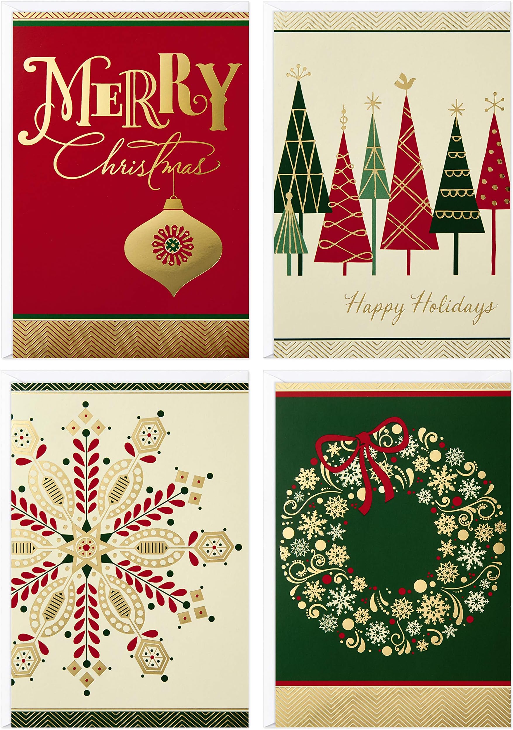 Image Arts Hallmark Christmas Boxed Cards Assortment, Elegant Icons (4 Designs, 24 Cards with Envelopes)
