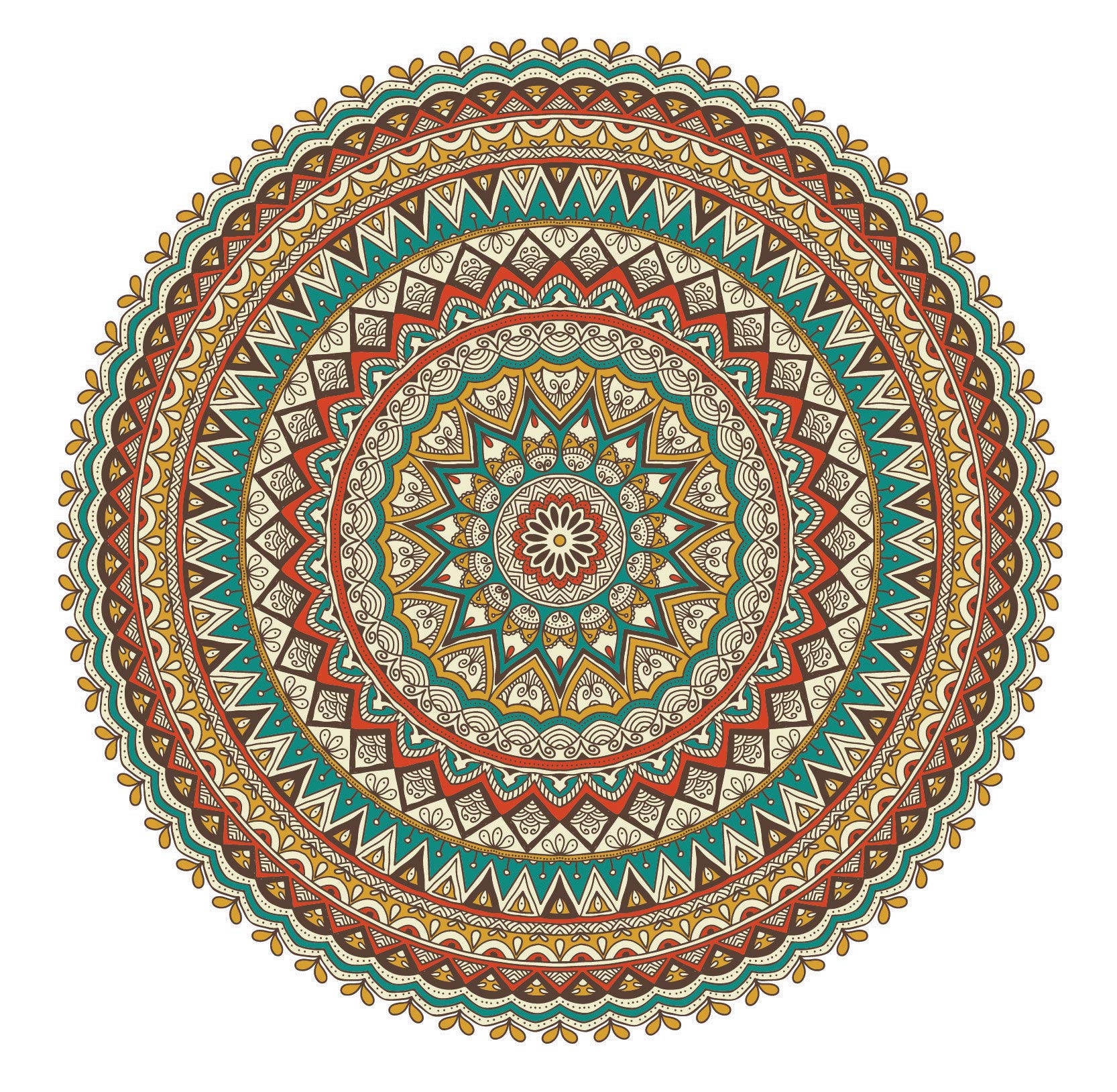 REAL ART Block Décor Ceramic Real Art Wall Hanging Plates 10"- 1 Pcs Set Arabic Designs Gift Packing (Multicolor)