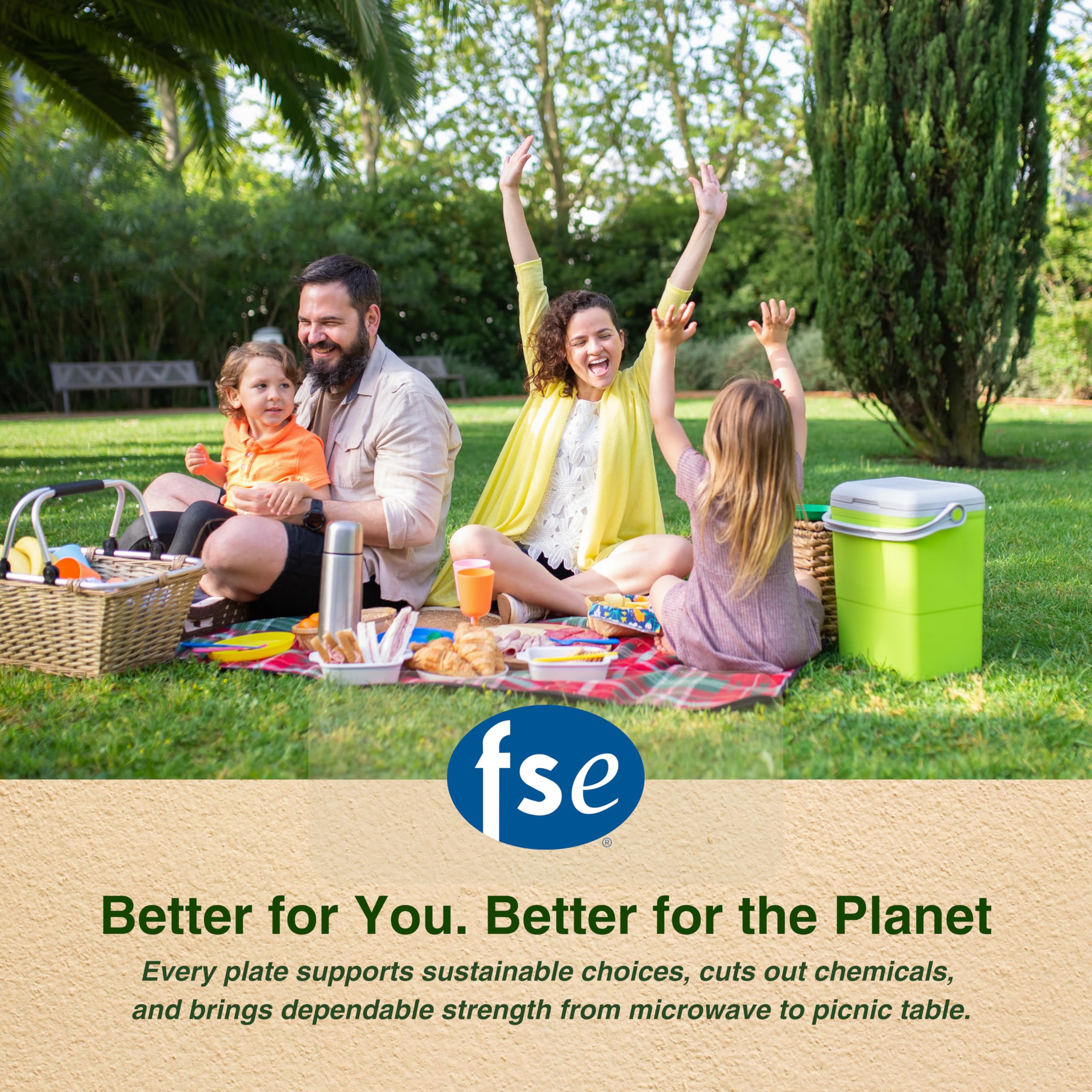 FSE Platos de papel redondos 100% compostables, 7 pulgadas, platos desechables resistentes, bagazo ecológico sin blanquear, aptos para microondas (caja de 1000)