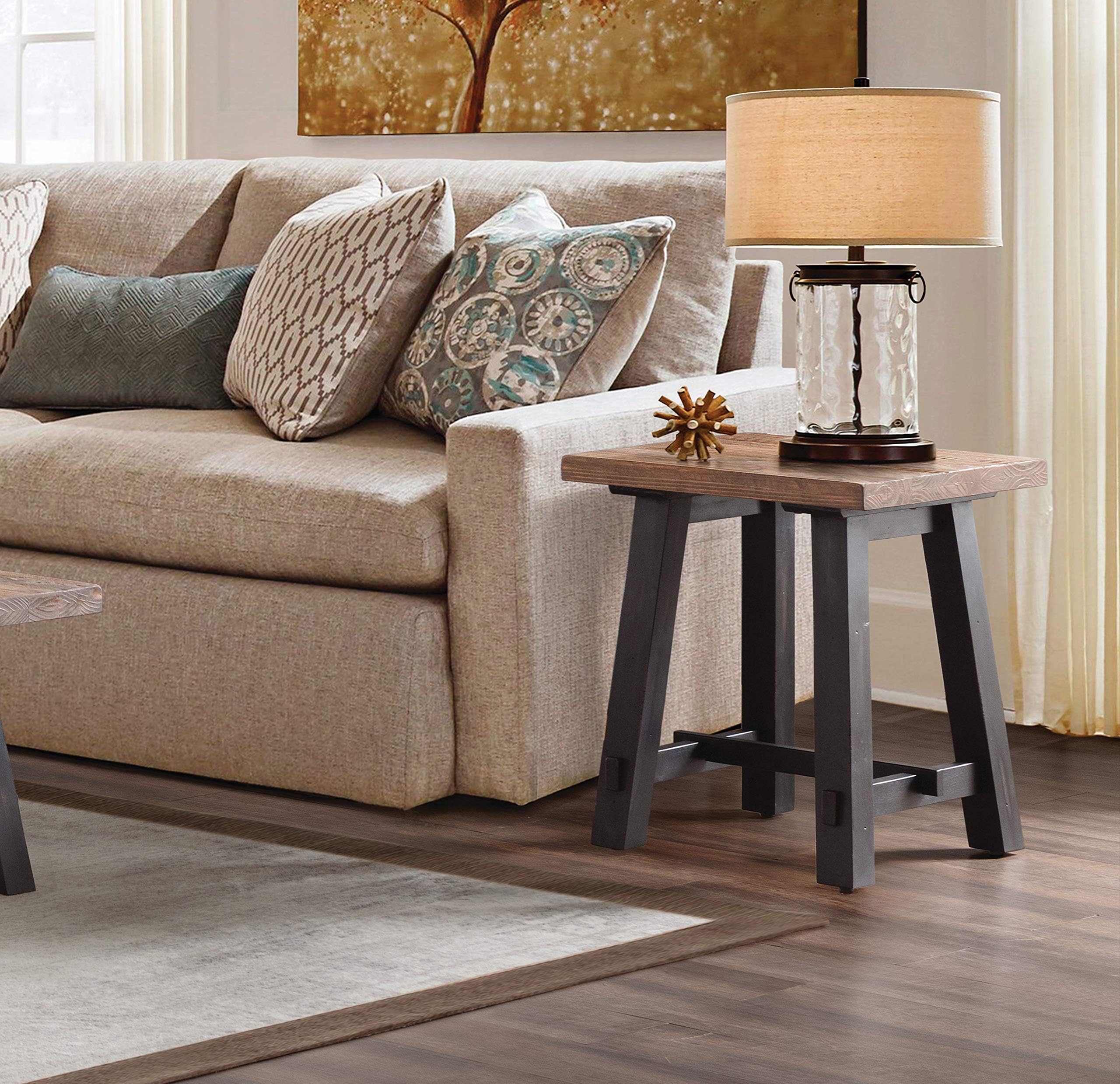 Alaterre Furniture Stockbridge 21" Square Wood End Table