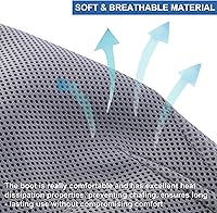 Vista 4 de LEAFOREST Juego de 4 botas para mosca de caballo, protección antideslizante para piernas para burro mini pony, botas de malla transpirable para Gris