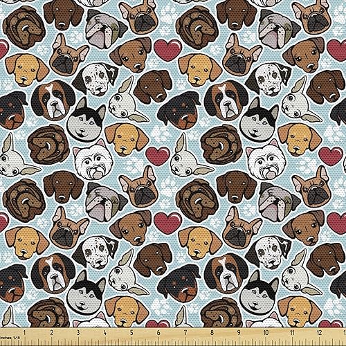 Ambesonne - Tela multicolor impresa digital por The Yard