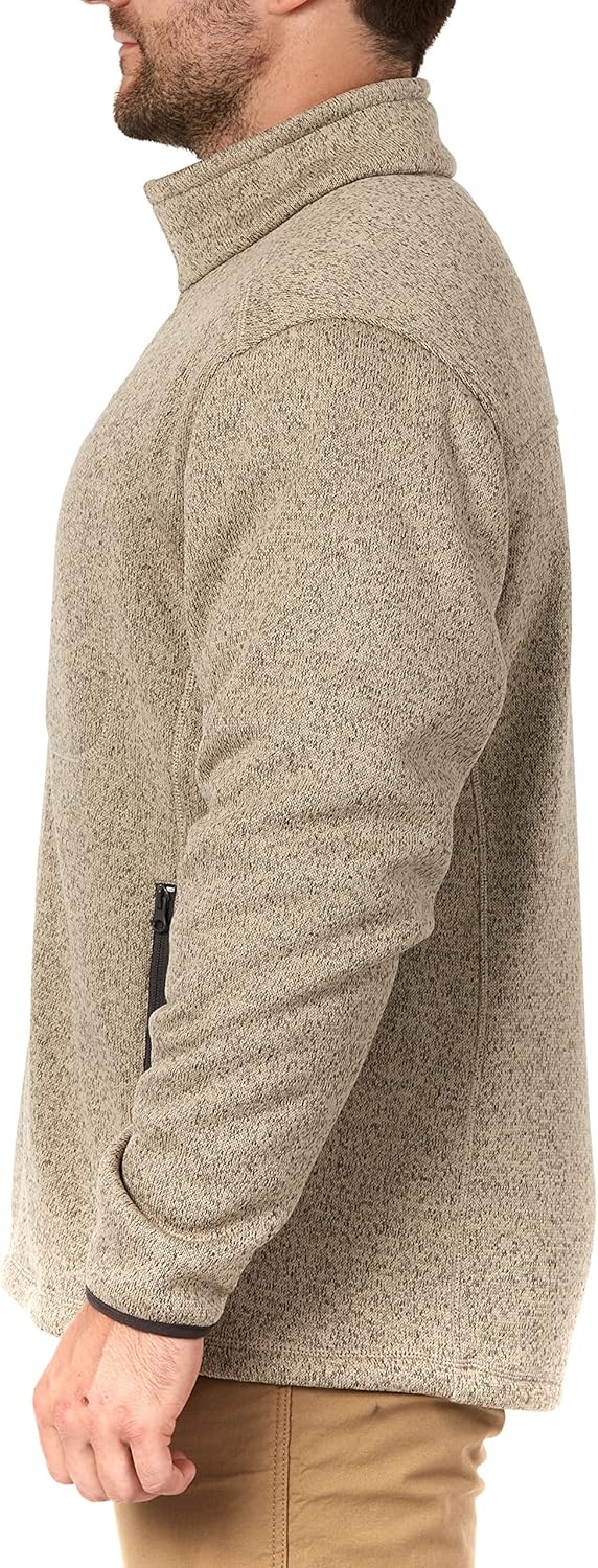 Smith's Workwear mens Sherpa Lined Sweater Fleece JacketJacket - Image 3